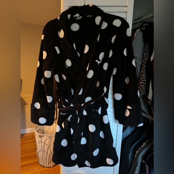 Pink Polka Dot Women's Robe